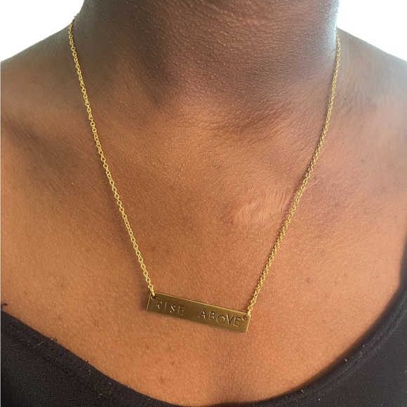 Gold Rise Above Charm Necklace - Picture 2 of 2